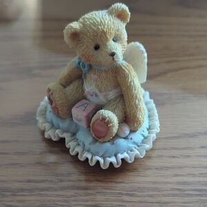 Little Bundle of Joy Cherished Teddies White and Brown Figurine